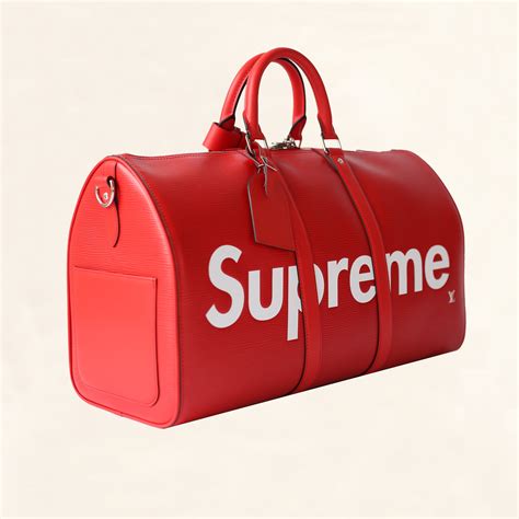 supreme louis vuitton camo duffle bag|louis vuitton supreme red.